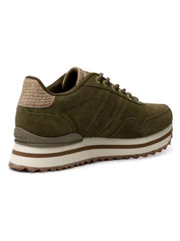 WODEN Leder-Sneakers "Nora III Suede" in Khaki