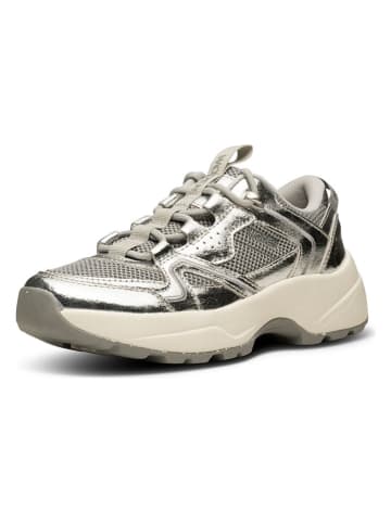 WODEN Sneakersy "Sif Metallic" w kolorze srebrnym