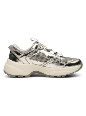 WODEN Sneakersy "Sif Metallic" w kolorze srebrnym