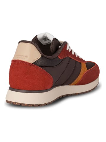 WODEN Leder-Sneakers "Ronja" in Rot/ Braun