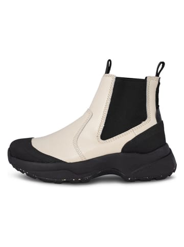 WODEN Leder-Chelsea-Boots "Hega Patent" in Creme/ Schwarz