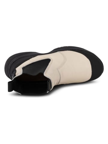 WODEN Leder-Chelsea-Boots "Hega Patent" in Creme/ Schwarz