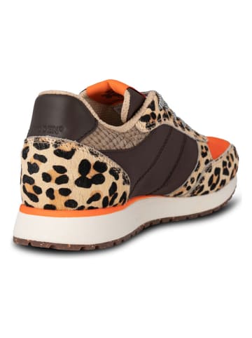 WODEN Leder-Sneakers "Ronja Cowhair" in Braun