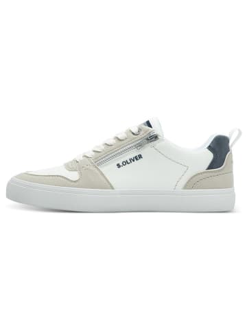 s.Oliver Sneakers in Weiß/ Beige