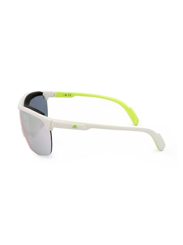 adidas Okulary przeciwsłoneczne unisex w kolorze srebrno-biało-żółtym