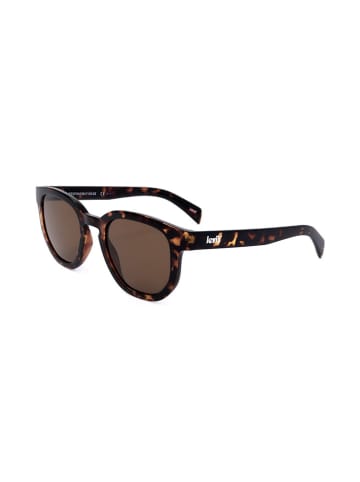 Levi's Okulary przeciwsłoneczne unisex w kolorze brązowym