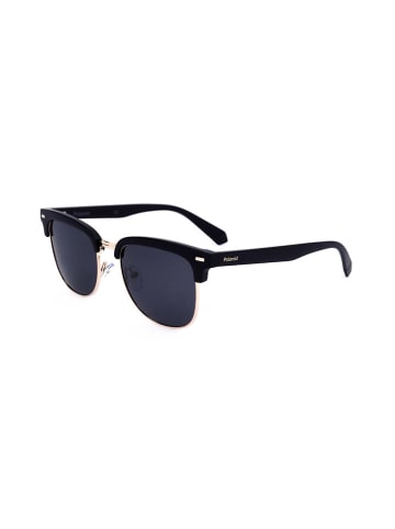 Polaroid Unisex-Sonnenbrille in Schwarz-Gold/ Dunkelblau
