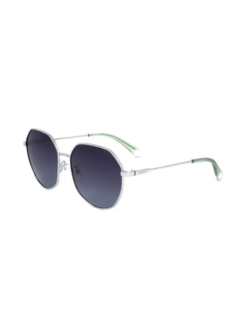 Polaroid Damen-Sonnenbrille in Silber/ Dunkelblau
