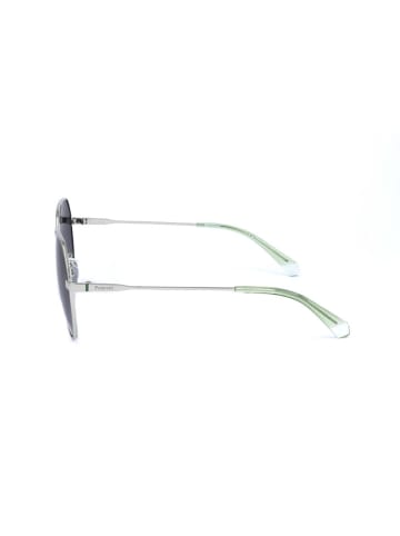 Polaroid Damen-Sonnenbrille in Silber/ Dunkelblau