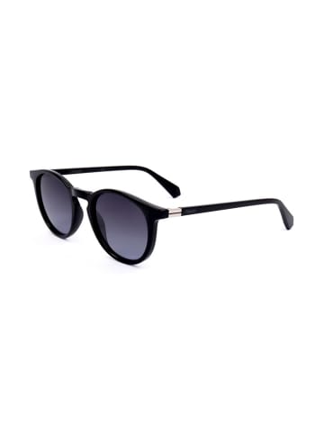 Polaroid Okulary przeciwsłoneczne unisex w kolorze czarno-niebieskim
