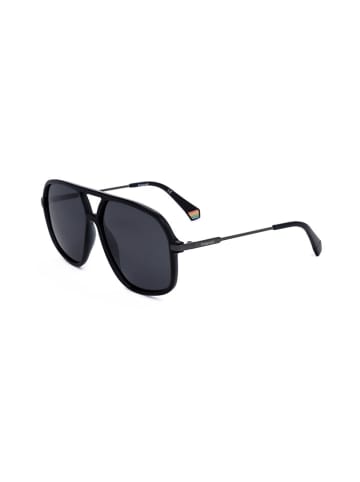 Polaroid Okulary przeciwsłoneczne unisex w kolorze czarno-granatowym
