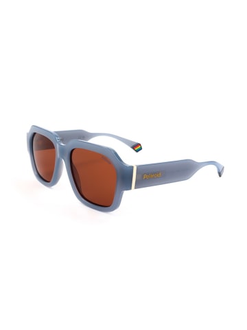 Polaroid Okulary przeciwsłoneczne unisex w kolorze niebiesko-brązowym