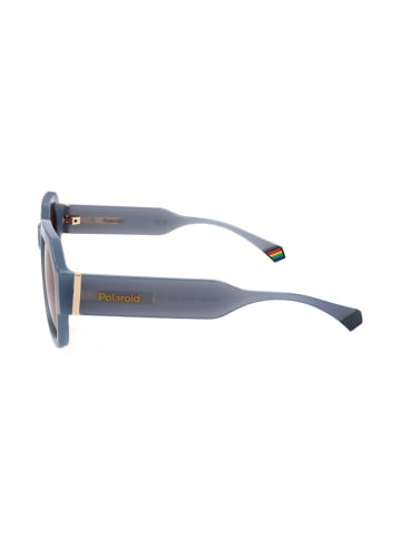 Polaroid Okulary przeciwsłoneczne unisex w kolorze niebiesko-brązowym