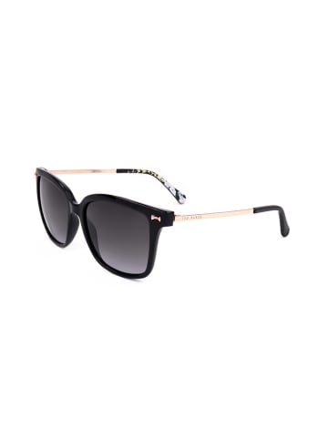 Ted Baker Damskie okulary przeciwsłoneczne w kolorze złoto-czarno-fioletowym