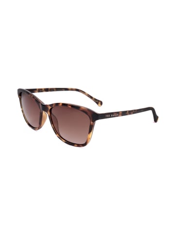 Ted Baker Damskie okulary przeciwsłoneczne w kolorze brązowym