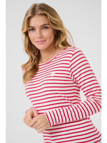 Kaffe Longsleeve "Liddy" in Pink/ Weiß