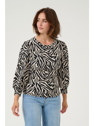 Kaffe Longsleeeve "Lvanna" in Schwarz/ Creme