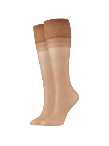 camano 4er-Set: Kniestrümpfe in Beige - 20 DEN
