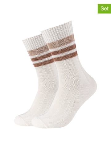 camano 2-delige set: sokken wit/bruin