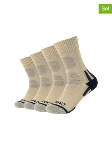 camano 4er-Set: Funktionssocken in Beige/ Grau/ Schwarz
