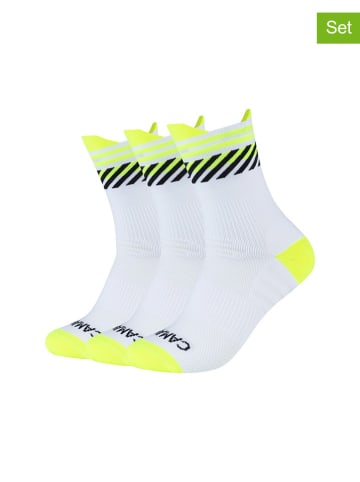 camano 3er-Set: Sportsocken in Weiß/ Gelb/ Schwarz