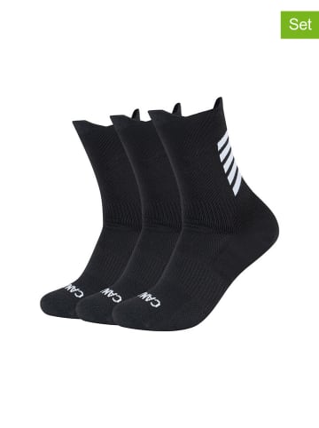 camano 3-delige set: sportsokken zwart/wit