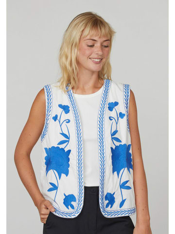 SisterS point Gilet wit/blauw