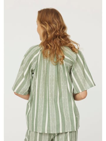 SisterS point Bluse in Grün/ Creme