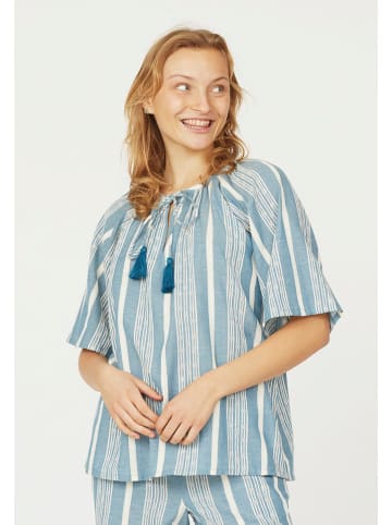 SisterS point Bluse in Hellblau/ Creme