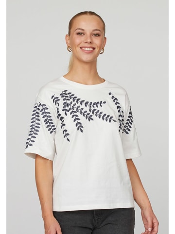 SisterS point Shirt in Weiß/ Dunkelblau