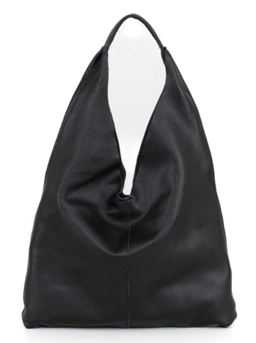 Lucca Baldi Leder-Shopper "Catanzaro" in Schwarz