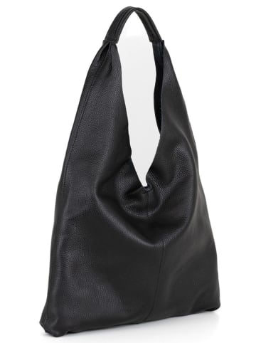 Lucca Baldi Leder-Shopper "Catanzaro" in Schwarz