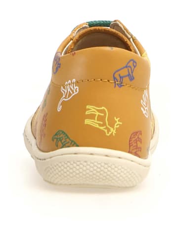 Naturino Leren loopleerschoenen "Cocoon" mosterdgeel