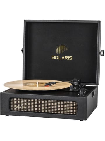 Bolaris Plattenspieler in Schwarz - (B)36,2 x (H)14 x (T)29,6 cm