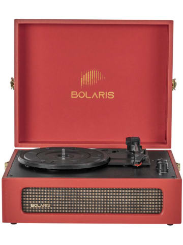 Bolaris Gramofon w kolorze czerwonym - 36,2 x 14 x 29,6 cm