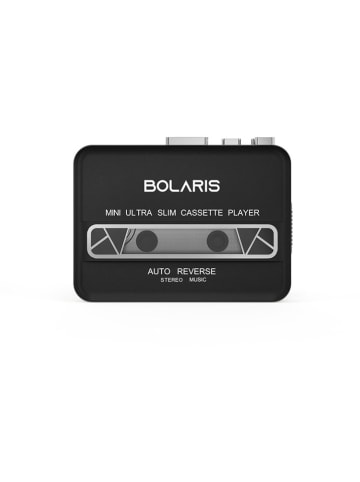 Bolaris Kassettenspieler in Schwarz - (B)11,7 x (H)8,8 x (T)3,4 cm