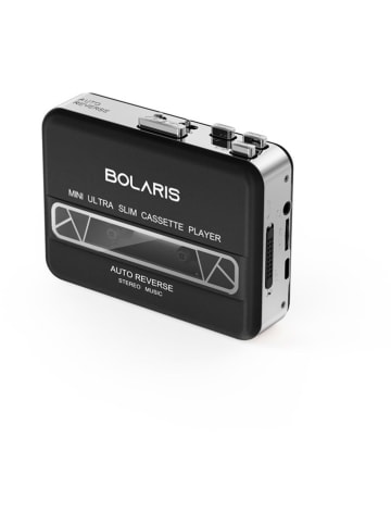 Bolaris Odtwarzacz kaset w kolorze czarnym - 11,7 x 8,8 x 3,4 cm