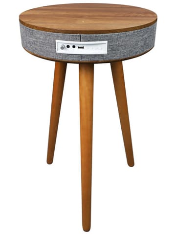 Bolaris Bluetooth-Lautsprecher-Beistelltisch in Braun - (H)59 x Ø 38,5 cm