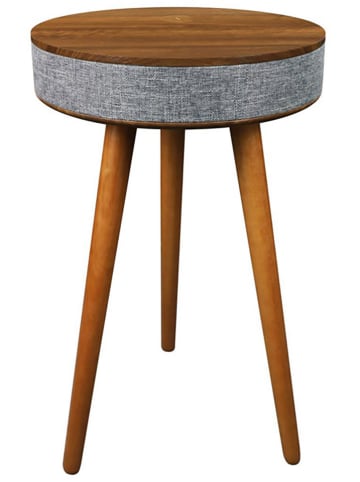Bolaris Bluetooth-Lautsprecher-Beistelltisch in Braun - (H)59 x Ø 38,5 cm