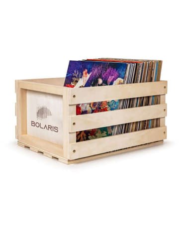 Bolaris Schallplattenständer in Beige - (B)45,7 x (H)34,6 x (T)24 cm