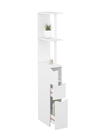 IDOMYA Essentials Badkamerkast wit - (B)15,2 x (H)136 x (D)33 cm