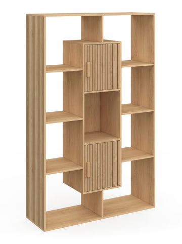 IDOMYA Essentials Boekenkast "Faustine" lichtbruin - (B)90 x (H)143 x (D)30 cm