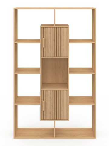 IDOMYA Essentials Boekenkast "Faustine" lichtbruin - (B)90 x (H)143 x (D)30 cm