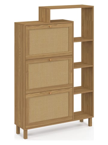 IDOMYA Essentials Schoenenkast "Erin" lichtbruin - (B)86,5 x (H)133,5 x (D)23,5 cm