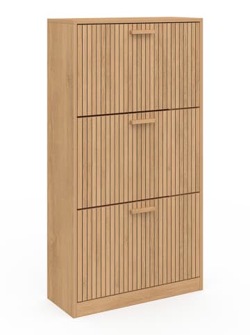 IDOMYA Essentials Szafka "Faustine" w kolorze jasnobrązowym na buty - 60 x 113 x 24 cm