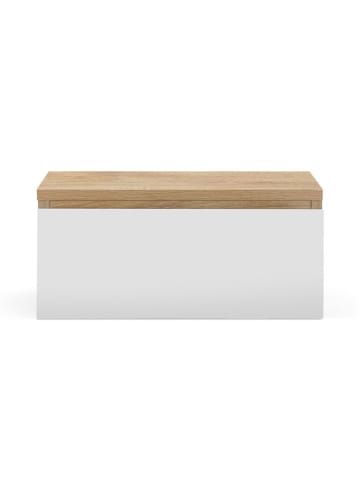 IDOMYA Essentials 2er-Set: Nachttische "Tom" in Hellbraun/ Weiß - (B)40 x (H)18 x (T)30 cm