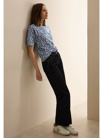 Cecil Bluse in Dunkelblau/ Weiß