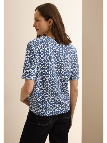 Cecil Blouse donkerblauw/wit