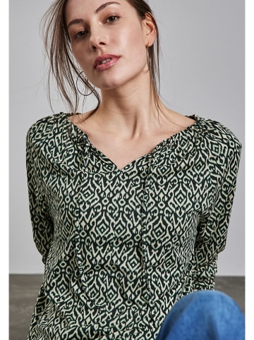 Street One Bluse in Beige/ Schwarz