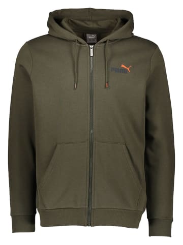Puma Sweatjacke "Essentials+" in Khaki